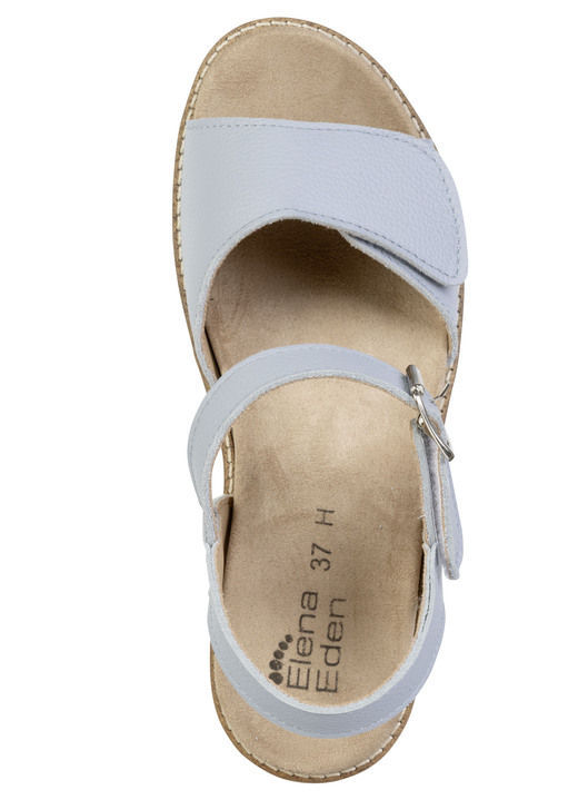 Komfortschuhe - ELENA EDEN, bequeme Damen-Sandaletten, Weite H, mit herausnehmbarem Fußbett, in Größe 035 bis 041, in Farbe HELLBLAU Ansicht 2