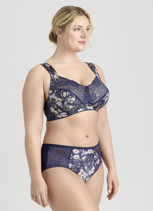 BHs - Miss Mary BH mit farbharmonischem Floraldessin, in Größe 075 bis 105, in Cup B, in Farbe MARINE-BUNT Ansicht 3