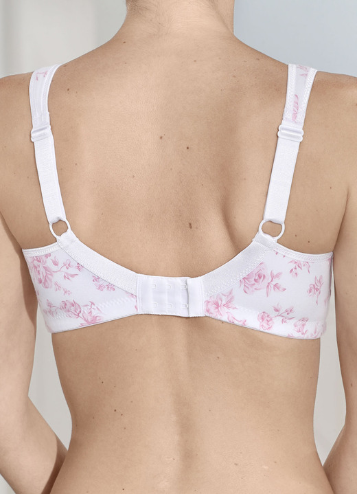 Soft-BH - Zweierpack Susa BH mit Baumwolle, in Größe 075 bis 105, in Cup D, in Farbe 1X WEISS-ROSÉ, 1X WEISS Ansicht 2