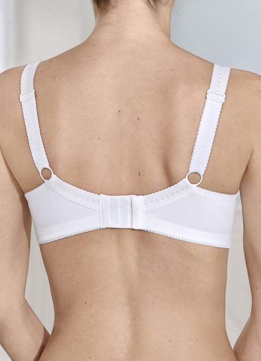 Soft-BH - Naturana Zweierpack BH mit Baumwolle, in Größe 080 bis 105, in Cup B, in Farbe WEISS Ansicht 2