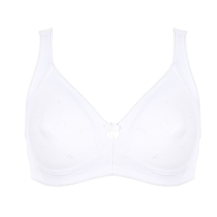 Soft-BH - Naturana Zweierpack BH mit Baumwolle, in Größe 080 bis 105, in Cup B, in Farbe WEISS Ansicht 3