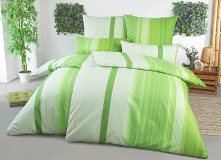 Bettwäschegarnituren - Beidseitig bedruckte Bettwäsche-Garnitur von Florella, in Größe 111 (40/80 cm + 135/200 cm) bis 115 (80/80 cm + 155/220 cm), in Farbe BRAUN