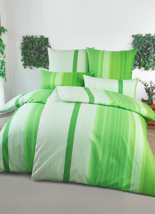 Bettwäschegarnituren - Beidseitig bedruckte Bettwäsche-Garnitur von Florella, in Größe 111 (40/80 cm + 135/200 cm) bis 115 (80/80 cm + 155/220 cm), in Farbe BRAUN Ansicht 3