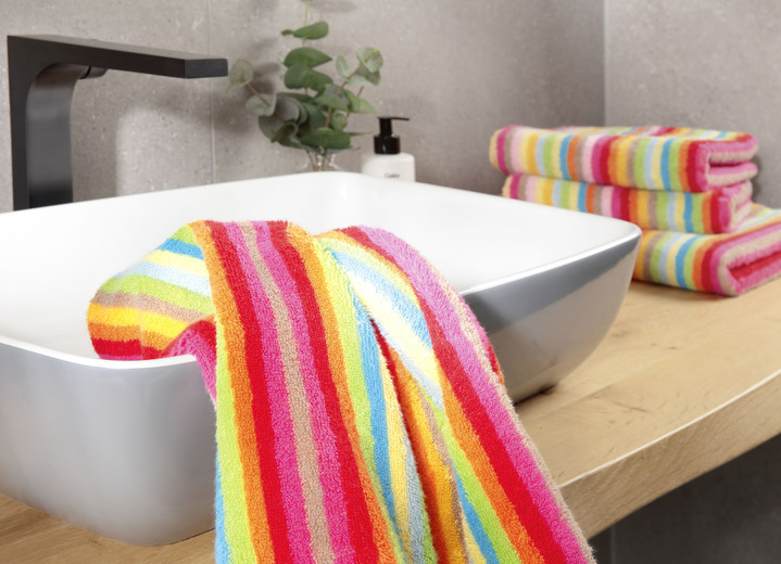 Handtücher - Walkfrottier-Serie aus reiner Baumwolle, in Größe 200 (Handtuch, 50/100 cm) bis 204 (1 Duschtuch, 70/140 cm), in Farbe TÜRKIS Ansicht 8