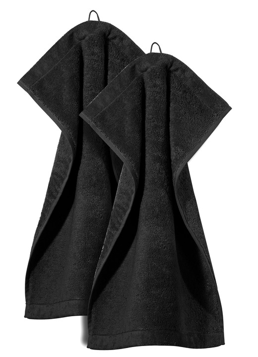 Handtücher - Walkfrottier-Serie aus reiner Baumwolle, in Größe 200 (Handtuch, 50/100 cm) bis 204 (1 Duschtuch, 70/140 cm), in Farbe TÜRKIS Ansicht 35