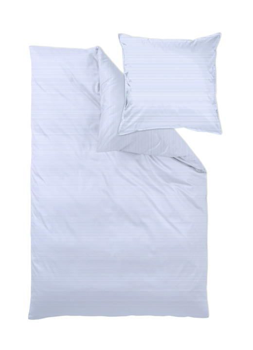 Bettwäschegarnituren - Bettwäsche-Garnitur in bügelleichter Qualität, in Größe 120 (Kissenbezug, 80/ 80 cm) bis 217 (Deckenbezug, 160/210 cm), in Farbe HELLBLAU Ansicht 7