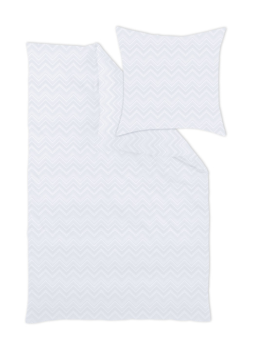 Bettwäschegarnituren - Bettwäsche-Garnitur in bügelleichter Qualität, in Größe 120 (Kissenbezug, 80/ 80 cm) bis 217 (Deckenbezug, 160/210 cm), in Farbe HELLBLAU Ansicht 10