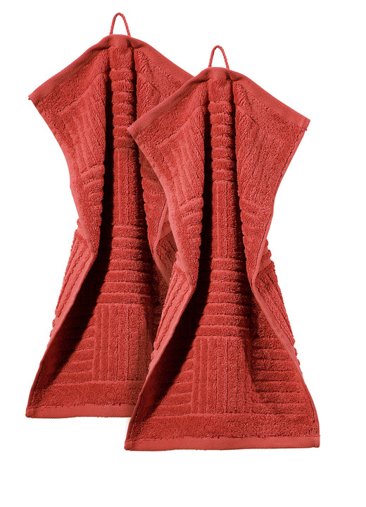 Handtücher - Flauschig weiche Frottier-Serie mit Hoch-Tief-Struktur, in Größe 200 (2 Handtücher, 50/100 cm) bis 204 (1 Duschtuch, 70/140 cm), in Farbe BLAU Ansicht 13