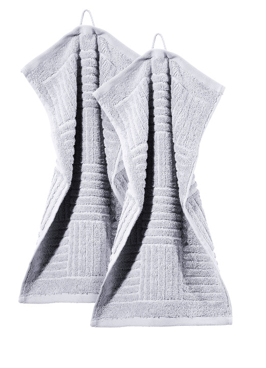 Handtücher - Flauschig weiche Frottier-Serie mit Hoch-Tief-Struktur, in Größe 200 (2 Handtücher, 50/100 cm) bis 204 (1 Duschtuch, 70/140 cm), in Farbe BLAU Ansicht 22