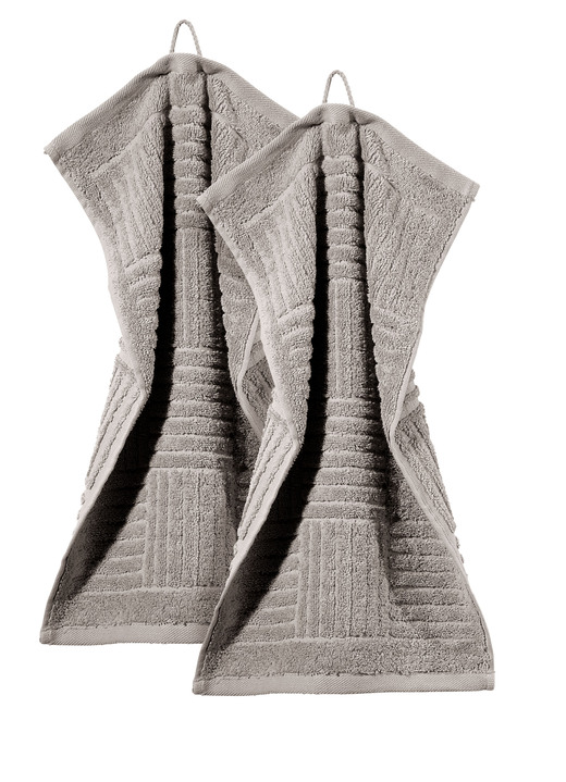 Handtücher - Flauschig weiche Frottier-Serie mit Hoch-Tief-Struktur, in Größe 200 (2 Handtücher, 50/100 cm) bis 204 (1 Duschtuch, 70/140 cm), in Farbe BLAU Ansicht 24