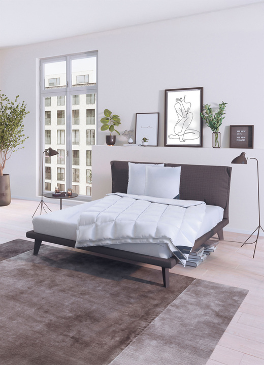 Bettwaren - Hochwertige Daunendecken-Serie von Spessarttraum, in Größe 103 (Decke 135/200 cm) bis 403 (Sparset, 4-teilig, mit gratis Labrador-Welpen-Stofftier), in Farbe WEISS, in Ausführung Leicht Ansicht 9