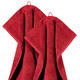 Handtücher - Walkfrottier-Serie aus reiner Baumwolle, in Größe 200 (Handtuch, 50/100 cm) bis 204 (1 Duschtuch, 70/140 cm), in Farbe TÜRKIS – Farbe ROT – Ansicht 3