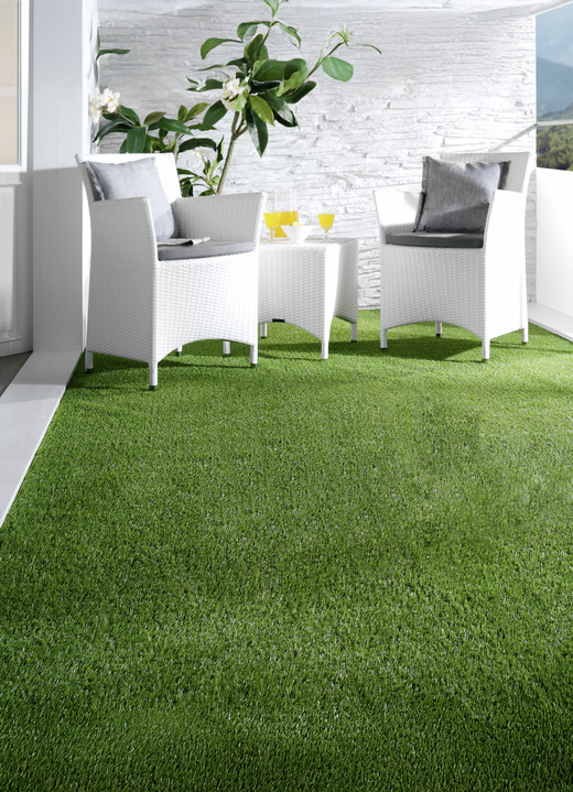 Terrassenboden - Hochwertiger Kunstrasen-Teppich, in Farbe GRÜN