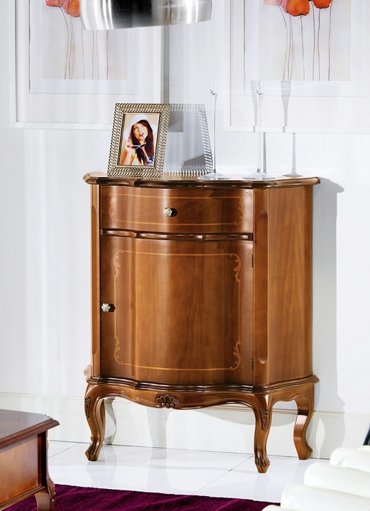 Sideboards & Kommoden - Kommode mit Intarsien-Arbeiten an den Fronten, in Farbe KIRSCHBAUM, in Ausführung Kommode, 1-türig Ansicht 1