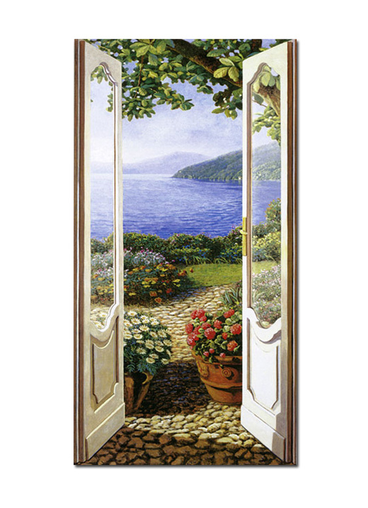 Landschaft - Bild Giardino sul lago, in Farbe GRÜN Ansicht 2