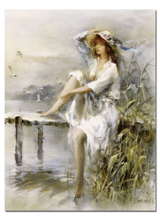 Kroyer Sommerabend Strand Von Skagen Kunstler Seine Frau Kunstdruck