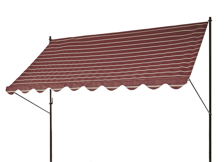 Sichtschutz und Sonnenschutz - Klemm-Markise mit innenliegendem Kettenantrieb, in Größe 150 (Breite 150 cm) bis 400 (Breite 400 cm), in Farbe BEERE Ansicht 1