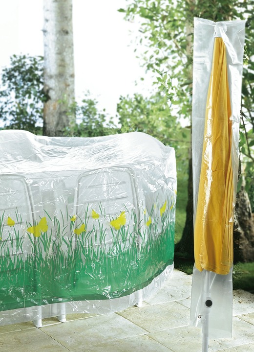 Gartenzubehör - Abdeckhüllen aus reißfestem Kunststoff, in Farbe , in Ausführung Schutzhülle für Sonnenschirm bis 2,5 m Ansicht 1