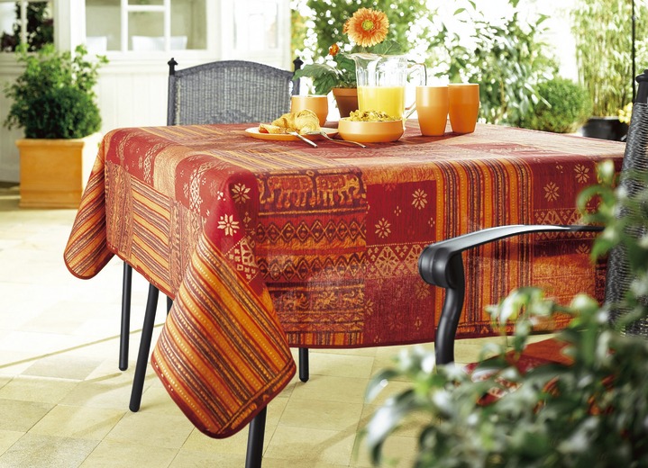 Gartentischdecken - Dicht gewebte Tischwäsche Made in Germany, in Farbe BYZANZ, in Ausführung Tischläufer, L160xB50 cm Ansicht 1