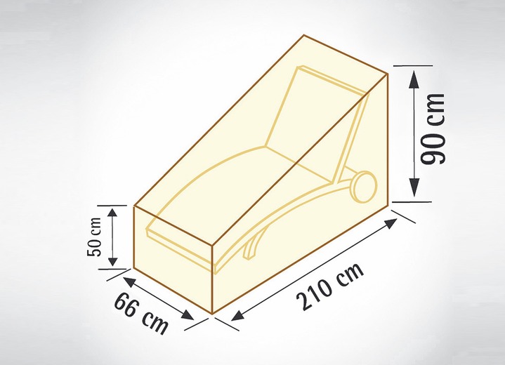 Gartenzubehör - Reißfeste, witterungsbeständige und atmungsaktive Schutzhüllen, in Farbe BEIGE UNI, in Ausführung für Gartenliege Ansicht 1