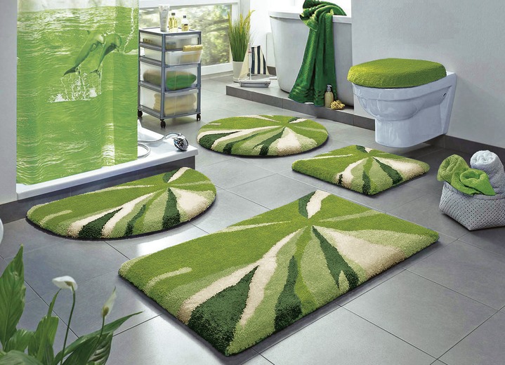 Badgarnituren - Badgarnitur in super weicher und angenehmer Qualität, in Größe 100 (Vorleger halbrund, 50/ 80 cm) bis 112 (WC-Deckelbezug, 47/ 50 cm), in Farbe BRAUN Ansicht 2