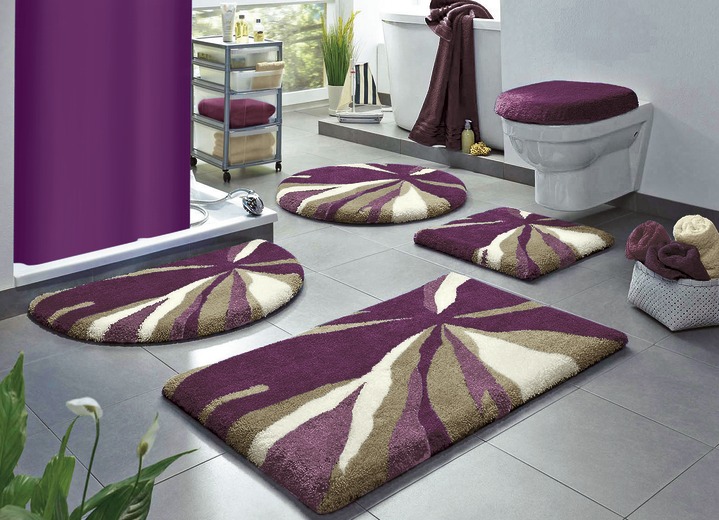 Badgarnituren - Badgarnitur in super weicher und angenehmer Qualität, in Größe 100 (Vorleger halbrund, 50/ 80 cm) bis 112 (WC-Deckelbezug, 47/ 50 cm), in Farbe BLAU Ansicht 3