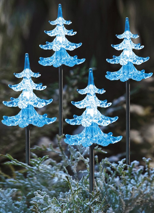 - Solarstecker Tannenbaum, 4er-Set, in Farbe KLAR