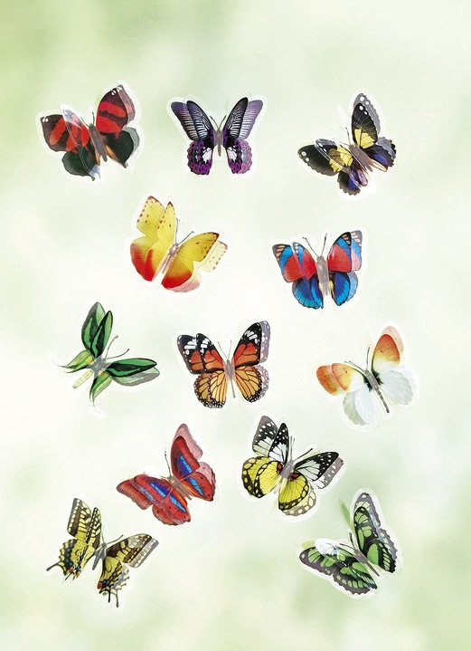 Heimtextilien - 3D-Fenster-Schmetterlinge, 12er-Set, in Farbe