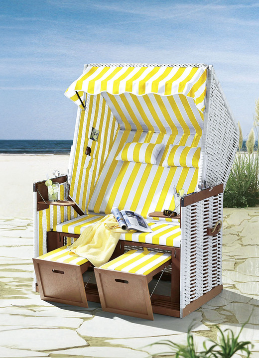 Inspirationen - Maritimer Strandkorb, in Farbe GELB-WEISS Ansicht 1