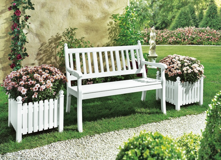 Gartenmöbel - Stilvolle Bänke für anspruchsvolle Genießer , in Farbe WEIß, in Ausführung 2 Sitzer