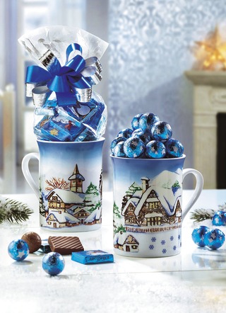 Tassen Winterlandschaft, 2er-Set, mit süßer Füllung