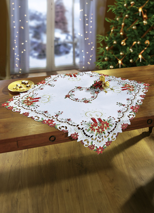 Tischdecken - Weihnachtliche Tisch- und Raumdekoration, in Größe 140 (Läufer oval, 40/85 cm) bis 404 (Kissenbezug, 40/40 cm), in Farbe  Ansicht 4