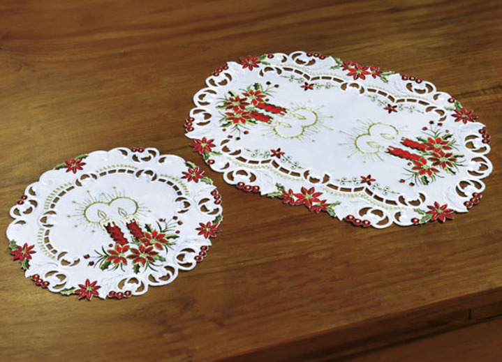 Tischdecken - Weihnachtliche Tisch- und Raumdekoration, in Größe 140 (Läufer oval, 40/85 cm) bis 404 (Kissenbezug, 40/40 cm), in Farbe  Ansicht 3