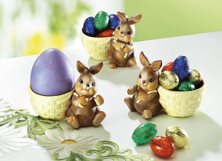 - Eierbecher mit Hase, 3er-Set, in Farbe