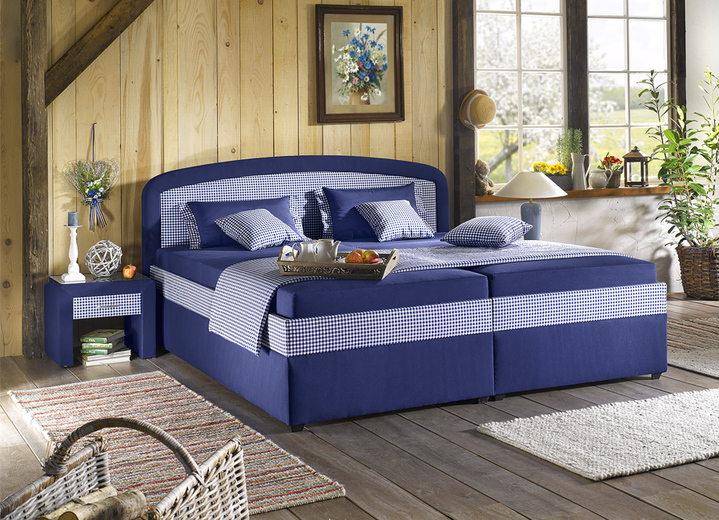 Betten - Polsterbett mit geräumigem Bettkasten, in Farbe BLAU, in Ausführung Ausführung 1
