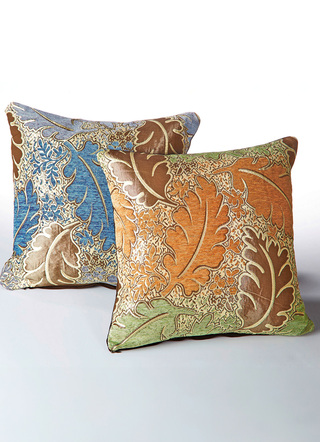 Wohnaccessoires - Gewebte Kissenbezüge, 2er-Set, in Größe 105 (2 Kissenhüllen, 40x40 cm) bis 110 (2 Kissenhüllen, 50x50 cm), in Farbe BLAU