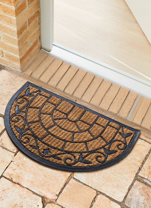 Fußmatten - Fußmatte in Gusseisen-Optik, in Farbe NATUR-SCHWARZ Ansicht 2