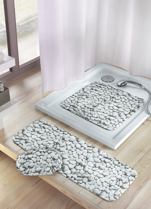 Accessoires - Kleine Wolke Sicherheits-Einlagen, in Größe 300 (Dusch-Einlage, 55x55 cm) bis 302 (Nackenpolster, 32x22 cm), in Farbe GRAU