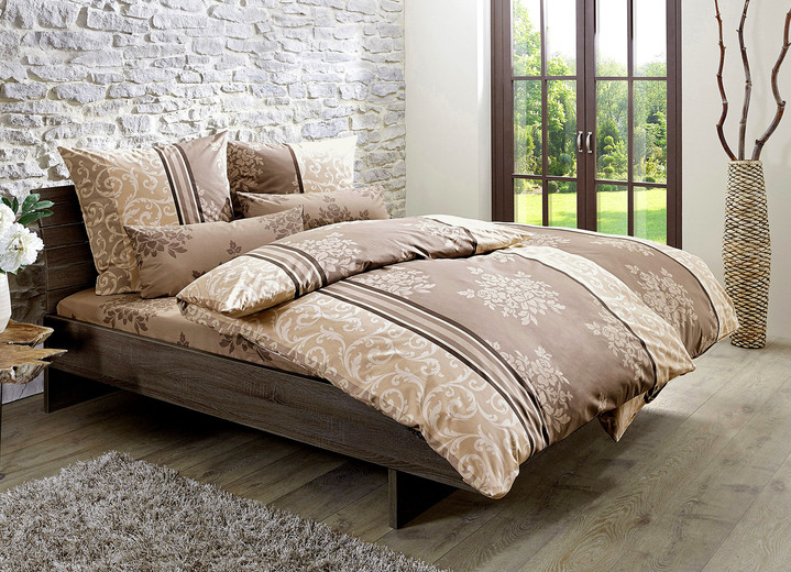 Bettwäschegarnituren - Renforcé Bettwäsche aus 100% Baumwolle, in Größe 111 (40/80 cm + 135/200 cm) bis 412 (4-teiliges Set), in Farbe ANTHRAZIT Ansicht 5