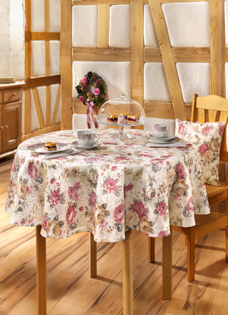 Wohnaccessoires - Tisch- und Raumdekoration mit hochwertigem Textildruck – Farbe ECRU/BUNT – Ansicht  Wohnaccessoires - Tisch- und Raumdekoration mit hochwertigem Textildruck, in Größe 146 (Läufer, 40x150 cm) bis 404 (Kissenhülle, 40x 40 cm), in Farbe ECRU/BUNT – Farbe ECRU/BUNT – Ansicht