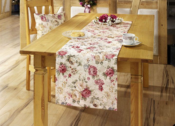 Wohnaccessoires - Tisch- und Raumdekoration mit hochwertigem Textildruck Ansicht 4 Wohnaccessoires - Tisch- und Raumdekoration mit hochwertigem Textildruck, in Größe 146 (Läufer, 40x150 cm) bis 404 (Kissenhülle, 40x 40 cm), in Farbe ECRU/BUNT Ansicht 4