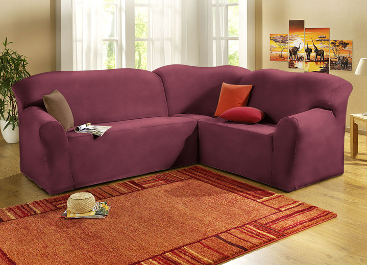 Sessel- & Sofaüberwürfe - Stretchbezüge mit Fleckschutz, in Größe 101 (Sesselbezug) bis 905 (Kissenbezug, 40x40 cm), in Farbe CAMEL Ansicht 18