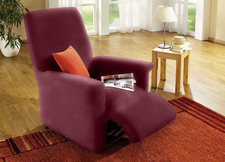 Sessel- & Sofaüberwürfe - Stretchbezüge mit Fleckschutz, in Größe 101 (Sesselbezug) bis 905 (Kissenbezug, 40x40 cm), in Farbe CAMEL Ansicht 19