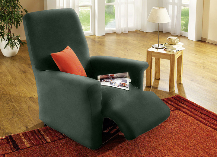 Sessel- & Sofaüberwürfe - Stretchbezüge mit Fleckschutz, in Größe 101 (Sesselbezug) bis 905 (Kissenbezug, 40x40 cm), in Farbe CAMEL Ansicht 26