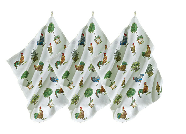 Heimtextilien - Super nützliche Küchen-Accessoires, in Größe 200 (3 Geschirrtücher, 50x70 cm) bis 502 (Schürze, 60x88 cm), in Farbe BUNT Ansicht 3