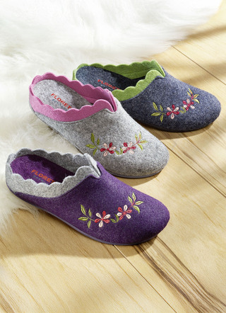 Hausschuhe - Damen-Hausschuhe, in Größe 036 bis 042, in Farbe BLAU