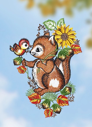 Fensterbild "Eichhörnchen"
