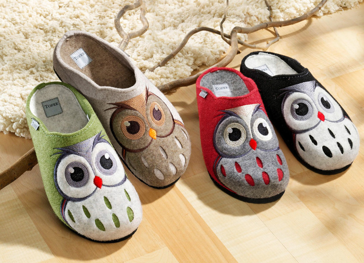 Hausschuhe - Damen-Hausschuh aus echtem Naturwollfilz, in Größe 036 bis 042, in Farbe ROT Ansicht 2