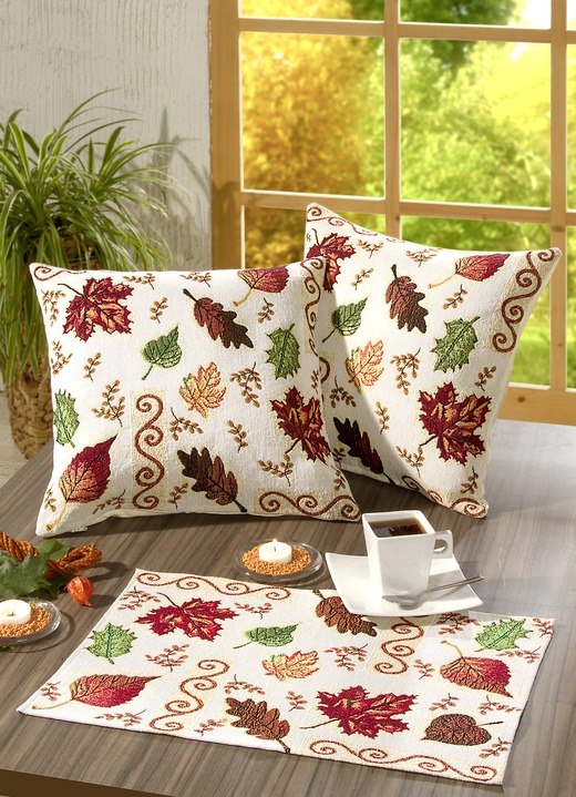 - Wohn-Accessoires mit Blätter-Motiven, in Farbe BEIGE-BRAUN