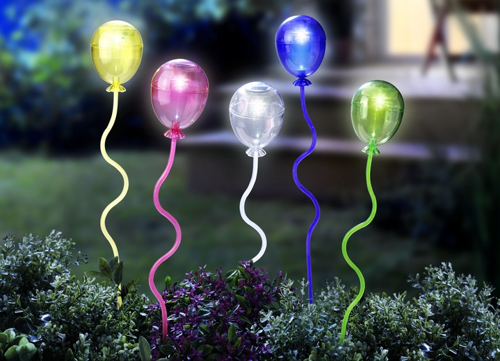 Gartenbeleuchtung - Solar Steckleuchte Luftballons, 5er-Set, in Farbe